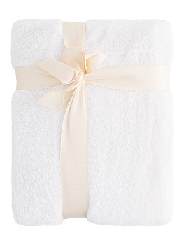 Плед 150x200см DE'NASTIA Тедди белый полиэстер 000000000001184231