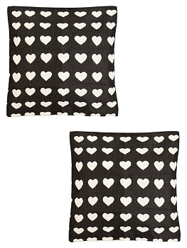 Чехлы для подушек декоративные 2шт 44х44см с принтом в ассортименте хлопок/лен 000000000001229199