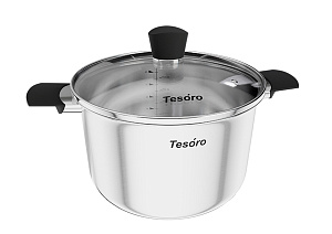 Кастрюля 4,8л НЕВА МЕТАЛЛ ПОСУДА Tesoro Siena нержавеющая сталь 000000000001221910