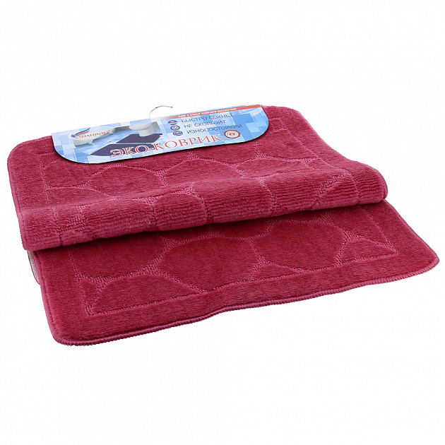 Набор ковриков для ванной ЭКО розовый, 2 шт. 000000000001176910