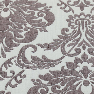 Покрывало 200х240см DE'NASTIA 3слоя бордовое орнамент2 жаккард 55%хлопок 45%полиэстер 000000000001189548