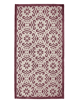 Коврик универсальный УЗОР2 80х150см, 100%хб бордовый, Турция M000078 000000000001199801
