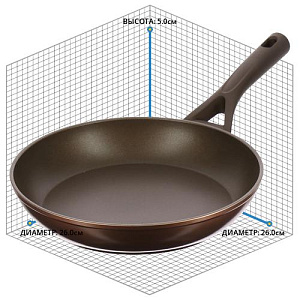 Сковорода Gusto+ Pyrex, 26 см 000000000001128594