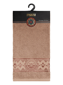 Полотенце 70х130см DE'NASTIA ТАЛИСМАН 1 бежевый хлопок-100% 000000000001215359