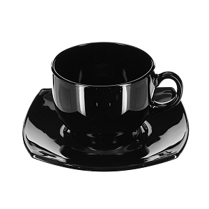 КВАДРАТО ЧЕРН Набор чайный 12 предметов 220мл LUMINARC E8848 000000000001004185