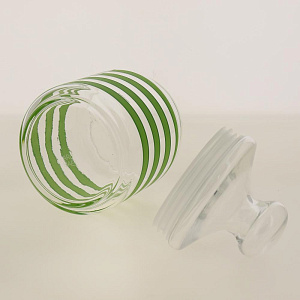 Банка стеклянная с зеленой спиралью 0,75л с крышкой SPRIAL GREEN Q0406 000000000001198043