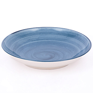 Тарелка суповая 19,5см CERA TALE Blue Round глазурованная керамика 000000000001210887