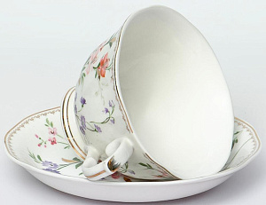 Набор чайный 12шт 6чашек 250мл/6блюдец фарфор Сола подарочная упаковка Золото Balsford 174-42004 000000000001197935