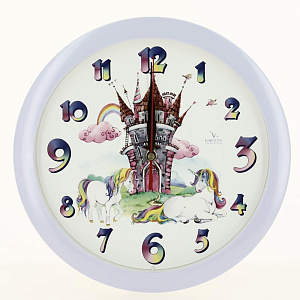 Часы настенные П1-13/7-314 Замок с единорогами 000000000001164264