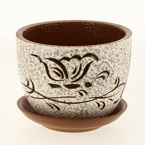 Горшок для цветов декоративный керамический Бабочка текстурный №4 1л ГК 12 000000000001200879