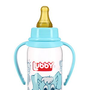 Бутылочка с соской от 0 месяцев Веселые животные Lubby, 250мл 000000000001135406