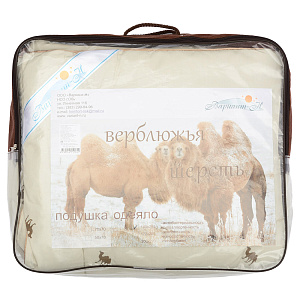 Одеяло 1,5-спальное 140х205см ВАРИАНТ-Н тик полиэстер верблюжья шерсть 000000000001098848