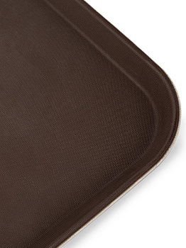 Поднос 51х38см прямоугольный коричневый прорезиненный полипропилен/каучук 000000000001227957