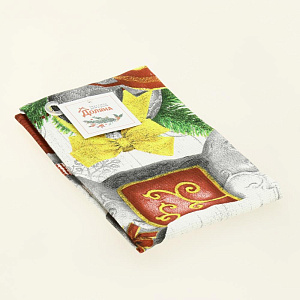 Полотенце 35х60см ДОЛЯНА Новогодние игрушки 100% хлопок 160г/м2 000000000001208903