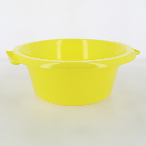 Таз 5л ШЕФ ПОЛИМЕР круглый с ручками. Прочный. При нагрузках не деформируется. Пригоден для пищевых продуктов. Желтый. Полипропилен 000000000001209408