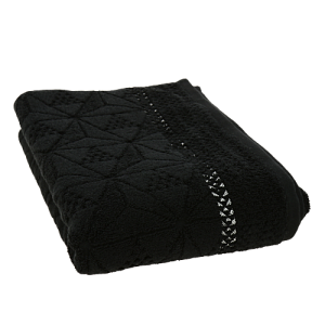 Полотенце 70х140см CLEANELLY Роччэ махровое плотность 490гр/м черный 100% хлопок ПЦ725-4136 000000000001198661