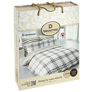 Комплект постельного белья семейный DE'NASTIA Классика сатин 50х70см-2шт+70х70см-2шт new C010702 000000000001176398