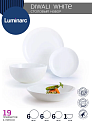DIWALI BLANC Набор столовой посуды 19 предметов LUMINARC стекло Q9315/V5781 000000000001213836