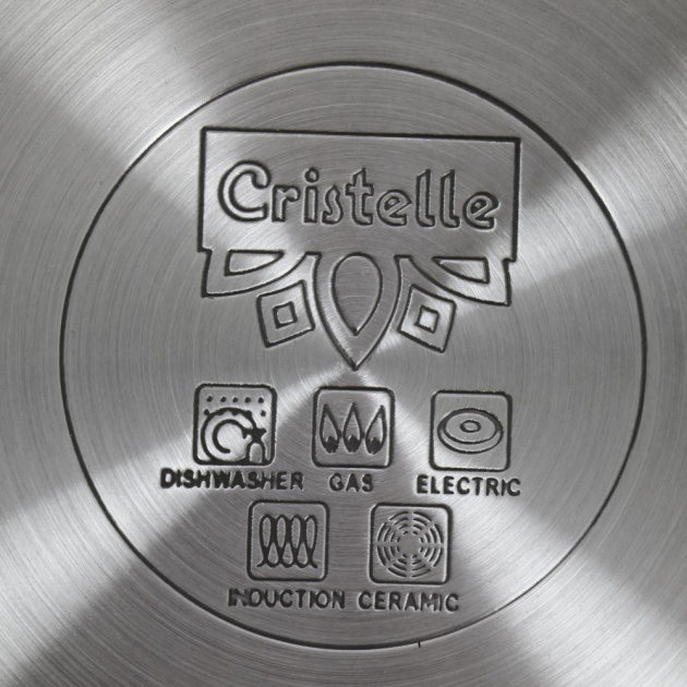 Кастрюля с крышкой 4,5л Cristelle Quadro высококачественная нержавеющая сталь марки 18/10 Cr2354 000000000001205795