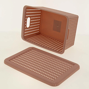 Корзина для хранения 28х19,5х14см ПОСУДА ЦЕНТР розовый 000000000001177292