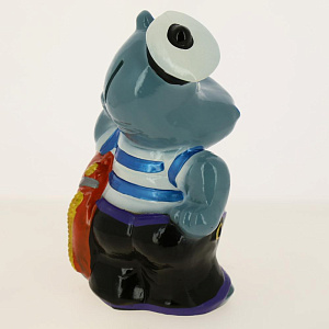 Копилка 12х12х27см Бегемот с кругом керамика 000000000001168591