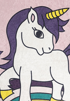 Коврик универсальный 50x80см LUCKY ЕДИНОРОГ розовый/белый полиэстер 000000000001215850