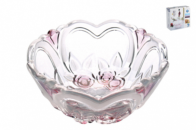 Ваза сервировочная D130 подарочная упаковка роза/розовая стекло,GB1633XMG-2/PDS 000000000001193553
