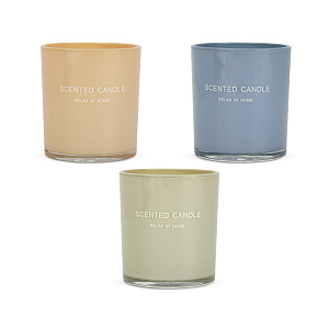 Свеча в стакане 8х7см Flame персиковая 000000000001220776