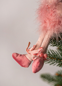 Украшение декоративное Фламинго 7х13х15см подвесное в ассортименте полиэстер 000000000001208286