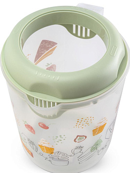 Кувшин для блендера 2л PHIBO с декором зеленый пластик 000000000001229616