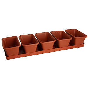 Набор горшков для растений Мини-сад Darel Plastic, 53 см, 5 шт. 000000000001120743