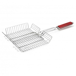 Решетка для гриля 34х26х61см длина ручки 35см сталь с оцинкованным покрытием 000000000001218534
