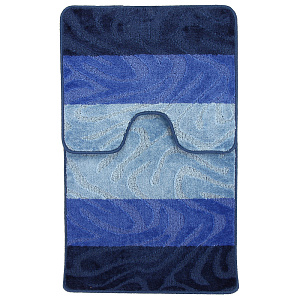 Набор ковриков для ванной PP MIX темно-синий,  2 шт. 000000000001176916