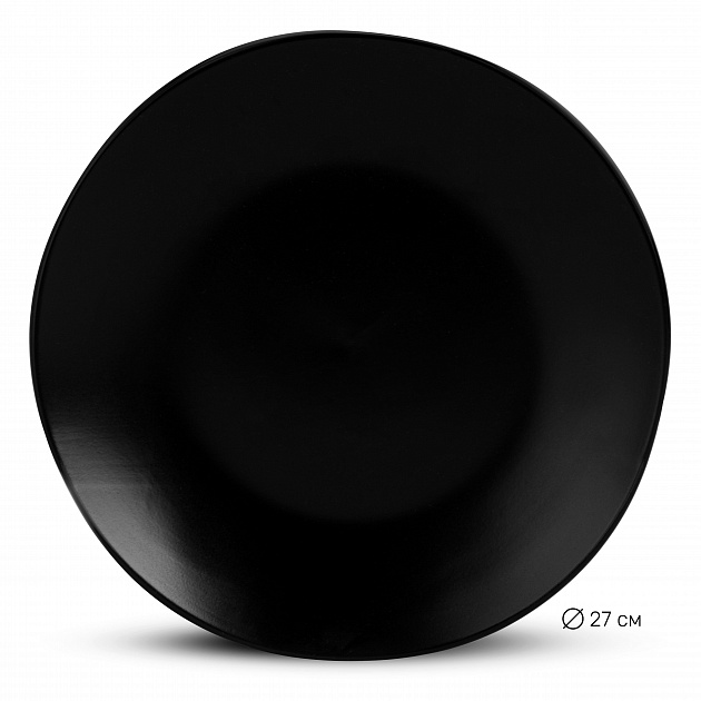 Набор столовой посуды 18 предметов черный матовый керамика 000000000001221531