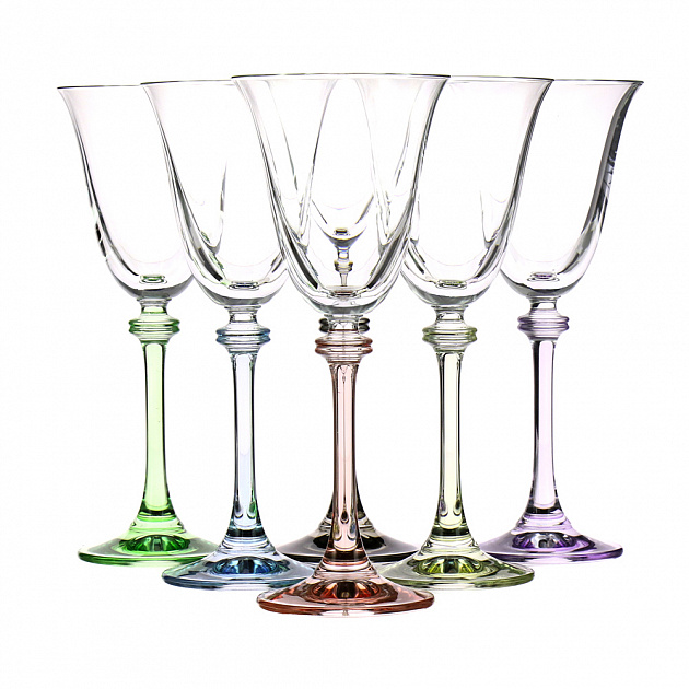 Набор бокалов для вина Александра Арлекино Crystalite Bohemia s.r.o.,185мл, 6 шт. 000000000001112131