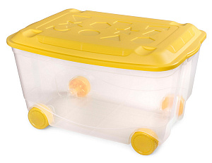 Ящик для игрушек на колесах 580х390х335 мм (бесцветный) 431306201 000000000001190489