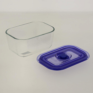 Контейнер Eley прямоугольный 500мл. из жаропрочного боросиликатного стекла(выдерживает до +400 С)с пластиковой крышкой со встроенным 000000000001189862