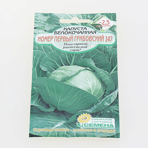 Семена Капуста гибовская №147 белокачанная 0,5г Р (ссс) ЛИДЕР ПРОДАЖ! СС000113 пакет 000000000001195314