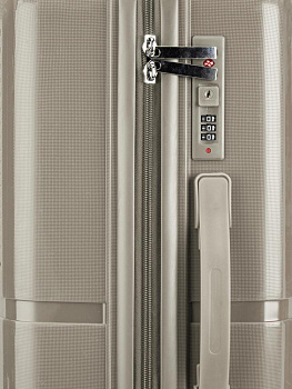 Чемодан на колесах L абстракция бежевый PP 000000000001226563