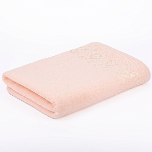 Полотенце махровое 70х130см LUCKY Итальянский бордюр персиковый хлопок 100% 000000000001212826