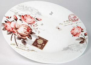 Тарелка мелкая 23см OLAFF ЖОЗЕФИНА опал 197-21021-2RZ 000000000001217910