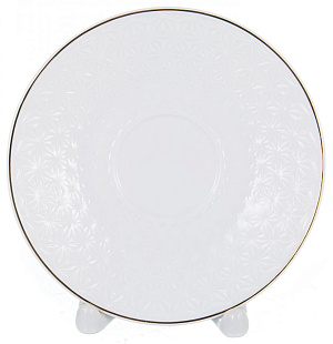 Чайная пара  (чашка 220мл) ПОСУДА белый с золотом 000000000001177977