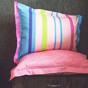 Комплект постельного белья 2спальный DE'NASTIA Сатин Рио (50x70см-2шт) C010369 000000000001109024