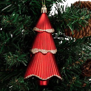 Декоративное украшение Набор 3шт 13,5см Елка серия Бронзовая микс пластик 000000000001224110