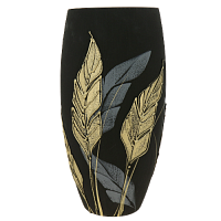 Ваза стеклянная с ручным рисунком, дизайн Danuta Kotova,широкий Бочонок  Н30 см, ручной объемный рисунок по фактуроной поверхности. 000000000001191018