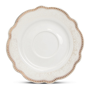 Пара чайная 220мл/блюдце Stephanie с перламутром золото фарфор 000000000001219787