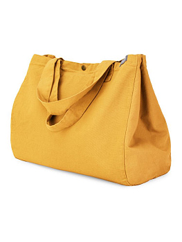 Сумка 38х44х22 DE'NASTIA Sea Salt Washed охра хлопок 000000000001225549