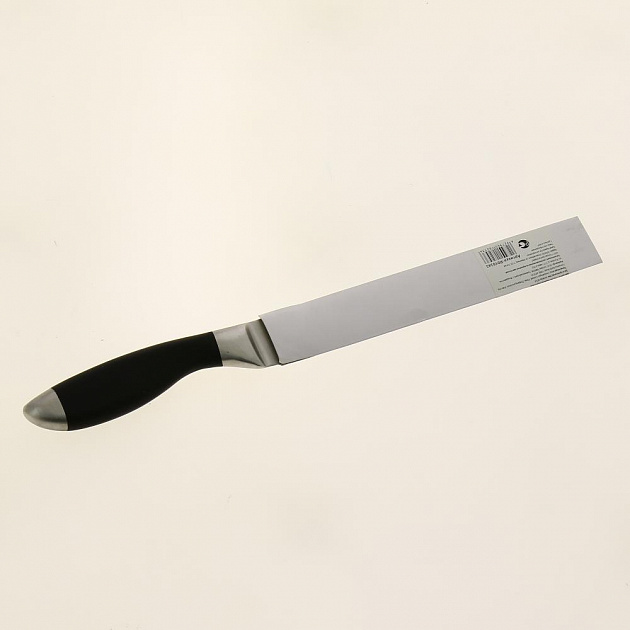 Нож хлебный с черной ручкой, длина 20 см 000000000001185680