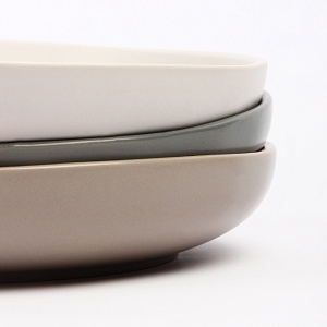 Салатник 23см белый/серый/коричневый глазурованная керамика 000000000001213944