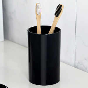 Стакан для зубных щеток 7,3x11,5см DE'NASTIA STABLE B черный акрил 000000000001224741